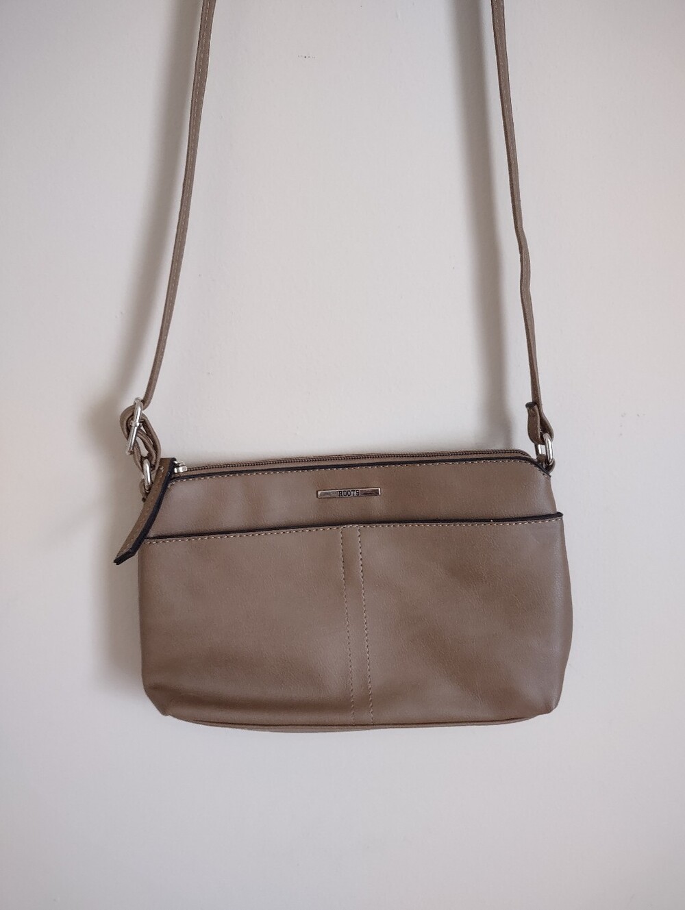 Roots Taupe Crossbody Bag